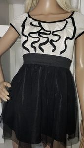 Flirty Evening Dress Black & White